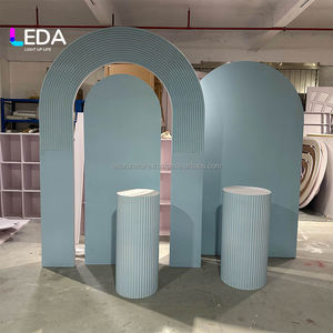 Fondo de PVC Acrílico Azul para Bodas LEDA, Decoración para Arreglos de Boda, Fondo de Pared con Arco para Fiestas - Product Image 2