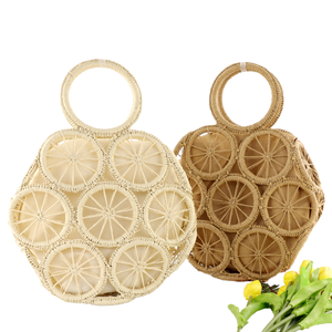 Nuove Borse Estive alla <span class=keywords><strong>Moda</strong></span> per Giovani Donne, Borse da Spiaggia Intrecciate, Borse per Vacanze con Fodera in Poliestere - Product Image 4