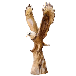 Statue d'aigle de mode artisanale peinte à la main, figurine en résine d'art avec forme irrégulière pour la décoration de la maison et du jardin, cadeaux de vacances - Product Image 4