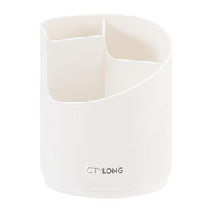 ที่ใส่ปากกาหมุนได้ Citylong สีขาว หมุนได้ 360 องศา สำหรับจัดระเบียบโต๊ะทำงาน เก็บปากกา ดินสอ กรรไกร แปรงแต่งหน้า - Product Image 3