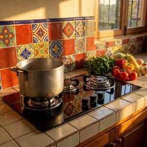 Cuisinière à gaz infrarouge à trois brûleurs en verre trempé, fournie par l'usine - Product Image 2