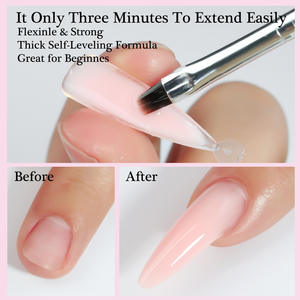 Gel de construction pour ongles en polygel de 150 ml, marque privée, <span class=keywords><strong>extension</strong></span> rapide, vernis blanc, rose, transparent, <span class=keywords><strong>semi</strong></span>-<span class=keywords><strong>permanent</strong></span>, gel UV pour salon - Product Image 5