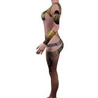 Costume de cosplay sexy Cléopâtre, tenue de spectacle de drag, tenue de scène, combinaisons pour femmes, combinaison une pièce, combinaison à strass pour femmes
