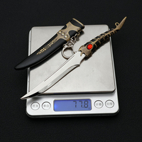 Porte-clés Thrones Game Dragon Bone Dagger Modèle GTR16 Accessoires d'armes de glace et de feu en métal et alliage de zinc
