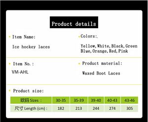 Cordones para Patines de Hockey en Línea de 10 mm Encerados - Cordones de Repuesto Multicolores para Patines de Hockey - Product Image 6