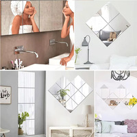 Miroir autocollant en acrylique de haute qualité, 20x20 cm, personnalisé, moderne, flexible, sans cadre, petite combinaison de miroirs, vente en gros