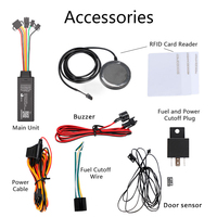 Lector de Tarjetas RFID, Rastreador GPS 4G+2G, Localizador Impermeable con Corte Remoto de Combustible para Gestión de Flotas, Rastreo en Vivo 24/7