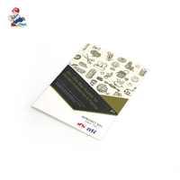 Brochure promotionnelle personnalisée en tissu, imprimée et agrafée, pour vêtements (OEM)
