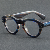 Montures de lunettes de vue en acétate Montures de lunettes rondes optiques en acétate Lunettes de prescription personnalisées en usine