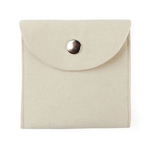 Sacs de rangement pour bijoux en faux daim de coton avec impression de logo personnalisé en gros, style enveloppe, fermeture à bouton, sacs cadeaux - Product Image 6