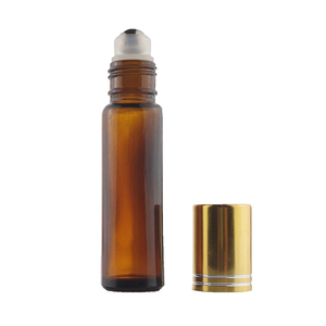 Meilleure Vente CAPOT Flacon Roll-on en Verre Rond Transparent ou Ambré de 5ml et 10ml pour Huiles Essentielles avec Bille et Bouchon à Vis Sérigraphié - Product Image 1