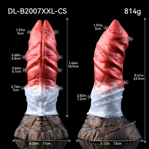 Dildo de fantasía de 6.8 cm de grosor con columna vertebral alienígena, masajeador de silicona para hombre y mujer, estimulador de punto G y P, masturbador manos libres, juguetes sexuales para principiantes. - Product Image 6