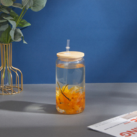 Vente en gros fabricant : Gobelet en verre transparent dépoli 12oz 16oz 20oz, design moderne, droit, pour sublimation, avec couvercle et paille