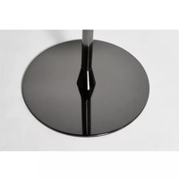 Table en acrylique noire avec support en métal Table en plastique Table basse pour salon