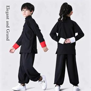 Vêtements de Wushu pour enfants, vêtements de performance, vêtements de Wing Chun <span class=keywords><strong>Quan</strong></span>, vêtements de <span class=keywords><strong>Tai</strong></span> <span class=keywords><strong>Chi</strong></span> de style chinois, vêtements d'entraînement - Product Image 4