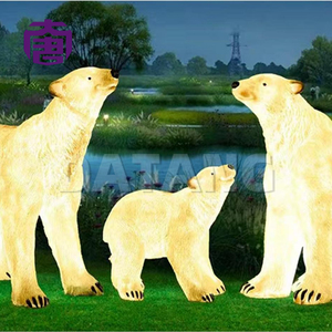 Gran escultura de oso polar iluminada en 3D, decoraciones iluminadas para exteriores de Navidad blancas cálidas para paisaje IP65 Ramadán Halloween - Product Image 2