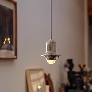 Chrome Round Pendant <b>Light</b> Led Single Head Home Ceiling Lamp For Bedroom <b>Dining</b> Entryway - Product Image 4