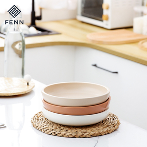 Đĩa sứ men tròn FENN, đĩa phẳng đặt hàng riêng, 9 inch, đồ gốm nhà hàng, đĩa sứ, bộ đồ ăn - Product Image 4