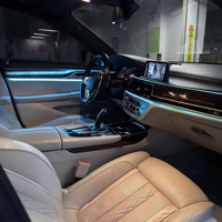 Kit de bande lumineuse LED d'ambiance intérieure pour BMW Série 7 G12 2015-2022, style galaxie dynamique et coloré, mise à niveau Symphony