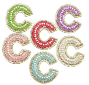 Lettres de l'alphabet anglais en sequins perlés roses A-Z, applique à repasser, patch pour vêtements, badge à <span class=keywords><strong>coller</strong></span> pour vêtements, sacs, chaussures - Product Image 4