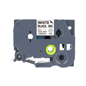 Cintas <span class=keywords><strong>de</strong></span> Impresora PUTY <span class=keywords><strong>de</strong></span> 24 mm, Negras sobre Blancas, TZ251 TZe251 TZe 251 TZe-251, Cintas <span class=keywords><strong>de</strong></span> Etiquetas Compatibles con Impresoras P-touch - Product Image 1