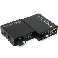 Convertisseur de média fibre optique professionnel 10/100 Mbps monomode avec port SC, prise en charge POE/GSM/TCP, portée 20 km, transceiver full-duplex