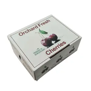 custom size corrugated cardboard cherry packaging box strong corrugated cherry fruit paper box for delivery