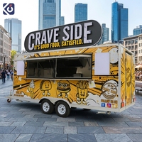 Camion de restauration personnalisé CAMPTRL, camion de crème glacée et de café, chariot de nourriture de rue, remorques de nourriture mobiles, cuisine entièrement équipée