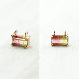 <span class=keywords><strong>Pendentif</strong></span> en Tourmaline pour pastèque et pastèque, bijoux taillés en <span class=keywords><strong>argent</strong></span> Sterling 925, émeraude, en or Rose, offre spéciale - Product Image 4