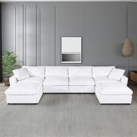 Nouvelle mode nordique moderne lin tissu nuage canapé-lit Chasie salon canapé modulaire sectionnel