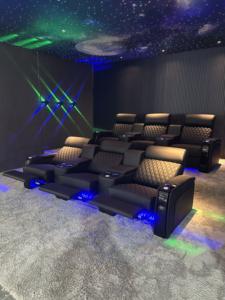 أريكة كهربائية عصرية فاخرة من الجلد الحقيقي ، أريكة تلقائية وظيفية للأفلام ، غرفة وسائط منزلية ، كرسي مسرح ، مقاعد مستلق - Product Image 3