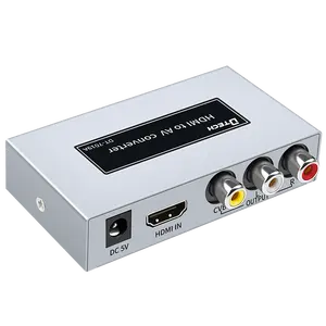 Dtech 도매 가격 hdmi 1080 마력 아웃 케이블 비디오 및 오디오 hdmi av 변환 3 av HDMI AV 변환기