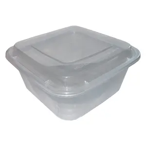 NERS Transparent 16cm X 16cm X 5cm SQ 1000ml 40 Oz Microwave Plastic Container