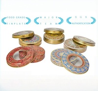 Boîte en fer blanc de petite taille pour safran, emballage de tranches d'astragale Dangshen, 1-3g, finition brillante, fermeture à vis, marque alimentaire pure
