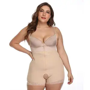 Kadın şekillendirme açık Crotch Bodysuit popo kaldırma karın Flattern yüksek bel doğum sonrası kuşak