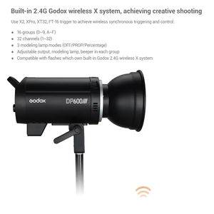 <span class=keywords><strong>Flash</strong></span> de <span class=keywords><strong>studio</strong></span> <span class=keywords><strong>Godox</strong></span> DP400III <span class=keywords><strong>400W</strong></span> 2.4G sans fil avec système X, lumière stroboscopique 5600K, portée de <span class=keywords><strong>flash</strong></span> 28-105 mm pour la photographie de mariage, 84g - Product Image 2
