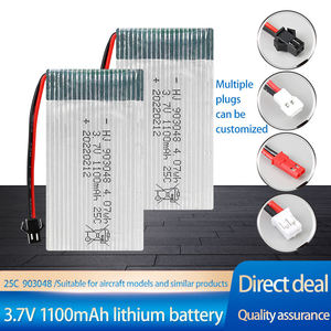 Fabrika Çıkışı 3.7V 1100mAh Şarj Edilebilir Lityum Pil Paketi Plastik Uçak Modeli Büyük Ölçekli RC Drone Oyuncakları için - Product Image 2