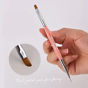 1/4 Pinceaux à ongles double tête avec manche en cristal, pinceau liner, stylo de peinture, pinceau gel, pour nail art et manucure - Product Image 3