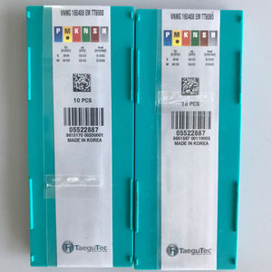 VNMG 160408 EM TT9080 Taegutecs Insertos de Carburo de Tungsteno para Torneado CNC Herramientas OEM Personalizadas Recubrimiento CVD Forma de Rombo 3 Años - Product Image 5