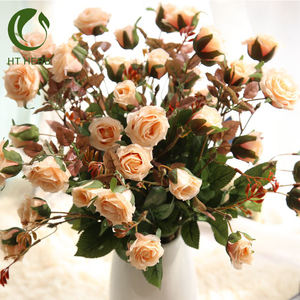<span class=keywords><strong>Bouquet</strong></span> <span class=keywords><strong>de</strong></span> roses artificielles, fausses <span class=keywords><strong>fleurs</strong></span> décoratives, pour un mariage, pour décorer, en plastique, échantillon gratuit - Product Image 3