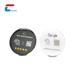 Değiştirilebilir QR kodu NFC menü etiketi etiket özel RFID Google İnceleme NFC sert Pvc etiket