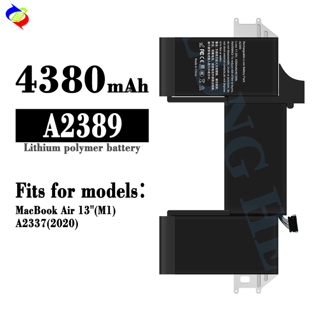 4380mAh A2389 Laptop Battery for Apple MacBook Air 13" A2337 2020 EMC3598 EMC3302 MGN53LL MGN83LL a MGN63LL a MGN93LL a A2389