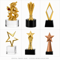 Base en cristal K9 vierge en gros pour trophées, socle lourd et lesté pour plaques géométriques modulaires, idéal pour les récompenses personnalisées