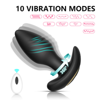 Kabelloser 360° Rotations-Prostatamassager für Erwachsene mit App-Fernbedienung, Analplug aus ABS+Silikon, IPX7
