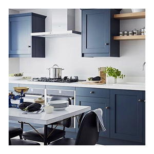 ตู้ครัวทันสมัยพร้อมวัสดุเซรามิกสแตนเลสแผงไม้ - Product Image 1