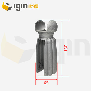 Poste de escalera de aluminio de 25x25 mm, accesorio de balaustrada de estilo europeo para puerta de patio y piezas de escalera - Product Image 4