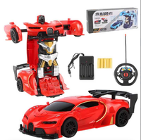 Coche Robot Transformable RC 2.4G, Robot Inteligente con Deformación de un Clic, Escala 1:18, Coche de Control Remoto Transformable