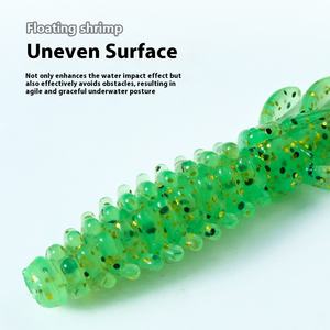 Ver doux de l'usine de Luya appâts flottants pour crevettes d'eau crochet Ned <span class=keywords><strong>leurre</strong></span> de pêche inversé pour poisson Mandarin perche faux appât - Product Image 5