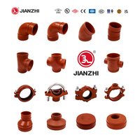 Raccords de tuyauterie rainurés en fonte ductile Jianzhi, raccord flexible basse pression pour système d'extinction d'incendie