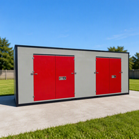 Conteneur de stockage modulaire extérieur en acier, pliable, avec porte, plusieurs tailles disponibles